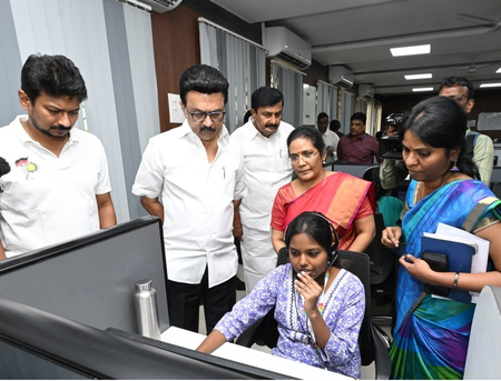 Stalin inspects CM’s helpline in Chennai, directs speedy redressal of public grievances