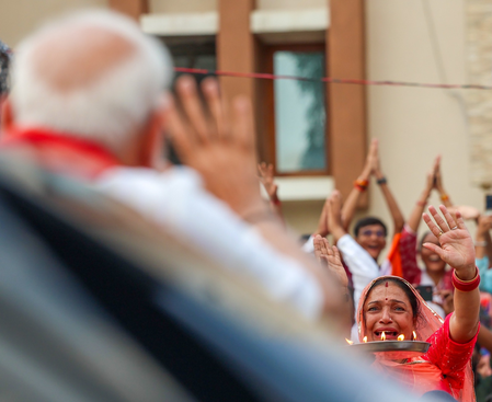 ‘Divine figure for us’, says woman who cried and did aarti for PM Modi at Gujarat roadshow