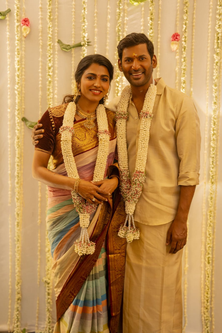 Actor Vishal gets engaged to actress Sai Dhanshika on his birthday