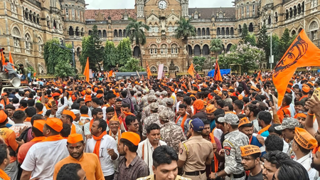 Maratha quota protestors flood CSMT; railway steps up security amid chaos