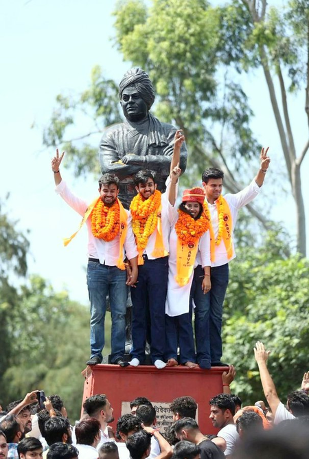 ABVP sweeps DUSU polls by winning President, 2 posts; NSUI gets VP