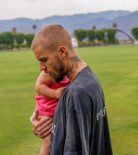 Justin Bieber, Hailey take a cosy stroll with son, Jack Blues on family outing