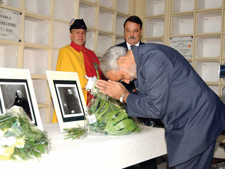 PM Modi recalls bringing back Shyamji Krishna Varma’s ashes from Geneva after 56 years of Independence