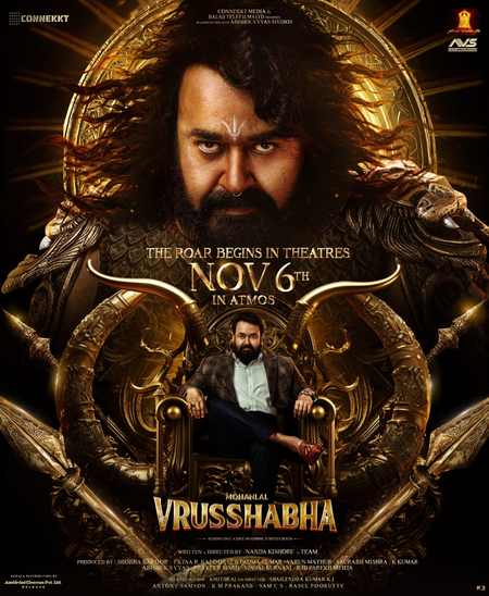 <div>Mohanlal’s ‘Vrusshabha’ to now hit screens on November 6</div>
