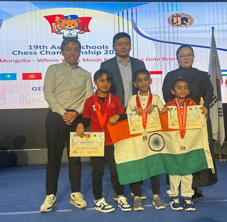 <div>India wins two silver medals in team competition at Asian Schools Chess C’ships in Mongolia</div>