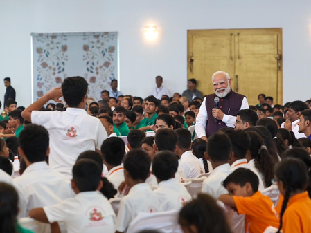 <div>PM Modi’s heart-to-heart interaction with little warriors in Raipur</div>