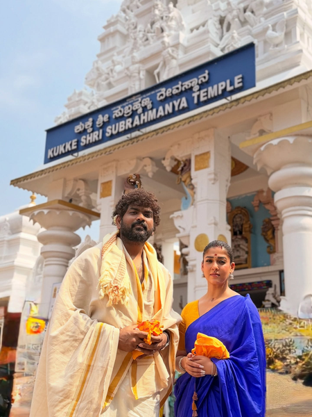 Vignesh Shivan, Nayanthara offer prayers at Kukke Subrahmanya Swamy temple in Karnataka