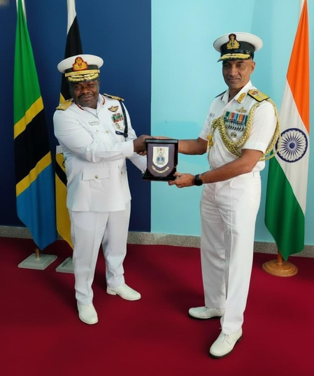 Indian, Tanzanian Navy officials discuss maritime security