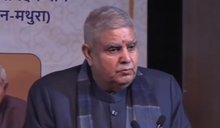 Former VP Dhankhar makes first public appearance post-resignation at Bhopal book launch