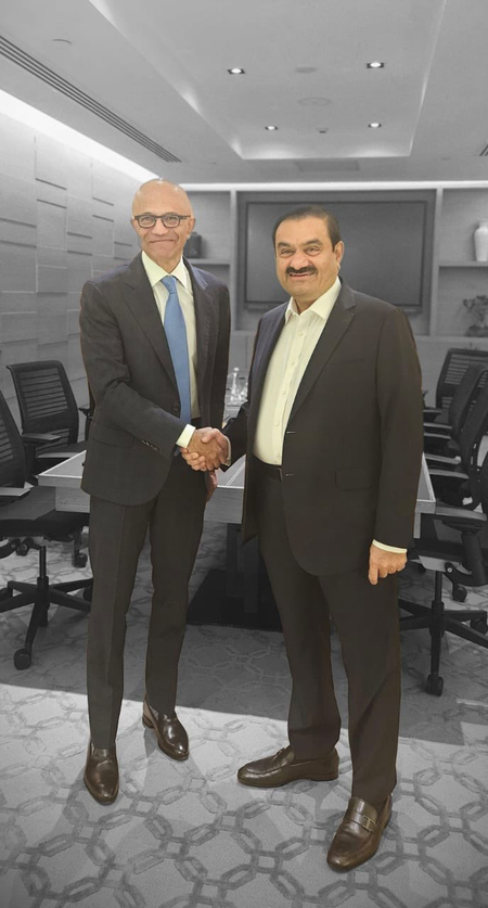 Gautam Adani, Satya Nadella discuss vast potential of AI