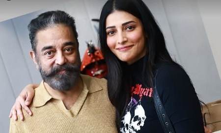 <div>Shruti Haasan says ‘It ain’t new years without Appa hugs’ as she poses with Kamal Haasan</div>