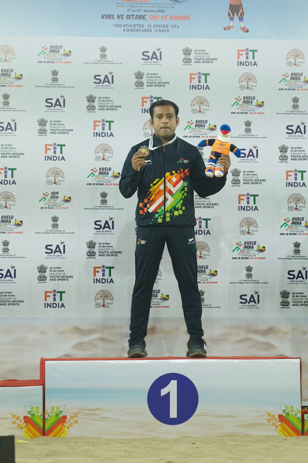 Pencak Silat athlete, street hawker in North Kolkata Raja Das continues to impress by winning gold at KIBG 2026