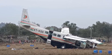 Six injured as small plane crash lands in Odisha