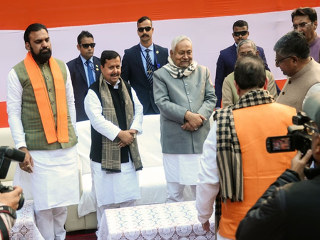 Nitin Nabin hosts Makar Sankranti feast in Patna; Bihar CM Nitish Kumar attends