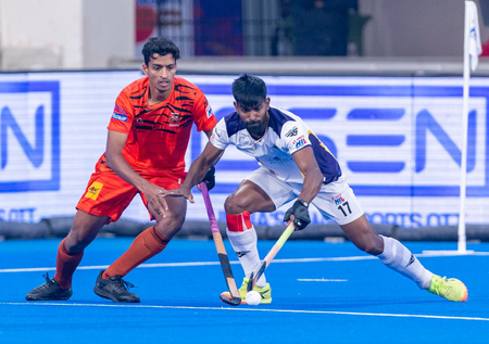 <div>Men’s HIL: Hyderabad Toofans begin Bhubaneswar leg with 6-0 win over Bengal Tigers</div>