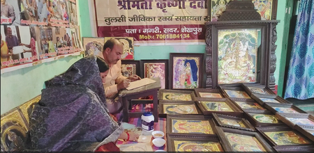 Tanjore paintings: JEEViKA empowers Bihar’s Krishna Devi to combine art with livelihood