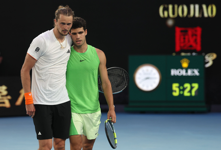 Aus Open: Alcaraz overcomes cramps to oust Zverev in classic semis