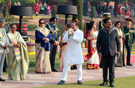 Reveals his hatred: BJP, JD(U) after HM Shah accuses Rahul Gandhi of disrespecting Assamese clothing