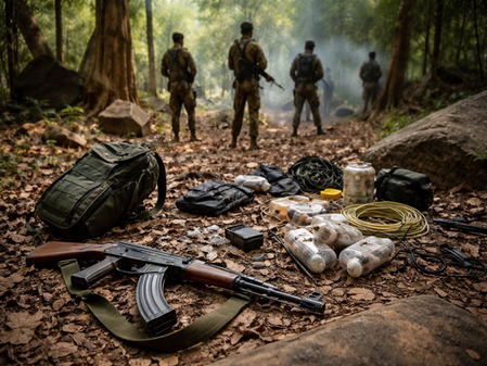 Security forces recover explosives, weapons in Narayanpur, Maoist plot foiled