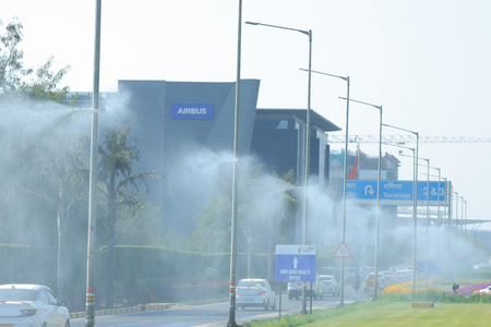 Delhi CM Rekha Gupta inaugurates 120 mist spray systems at IGI Airport
