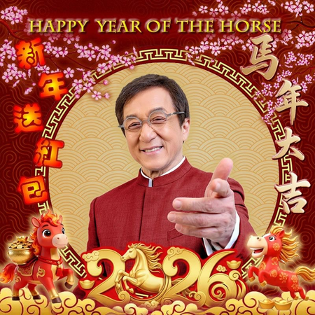 Jackie Chan wishes fans around the world a happy Chinese New Year of the Horse!