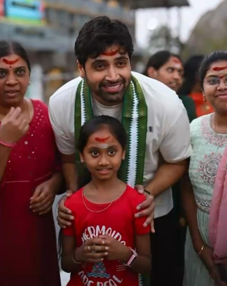 Adivi Sesh seeks blessings at Bhadrakali Temple in Warangal