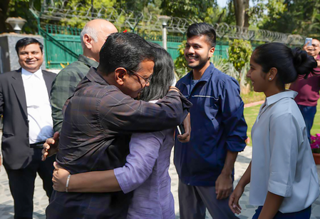 Tears, hugs and smiles: Emotional scenes unfold as Kejriwal gets relief in liquor policy case 