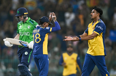 T20 WC: Theekshana, Hasaranga pick three wickets each as Sri Lanka beat Ireland by 20 runs