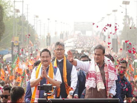 Massive public turnout in BJP’s Jan Ashirwad Yatra in Assam