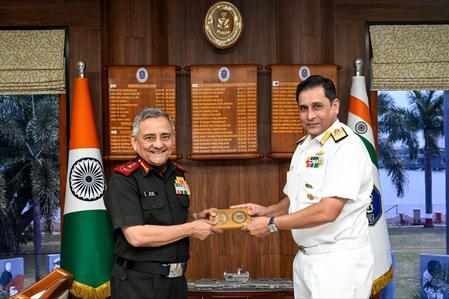 CDS General Anil Chauhan reviews Naval training Command’s functioning, capabilities