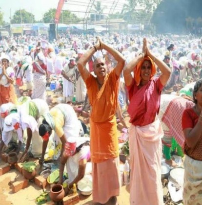 Thiruvananthapuram’s 10 km ‘yagya shala’ as women pray to Attukal Devi