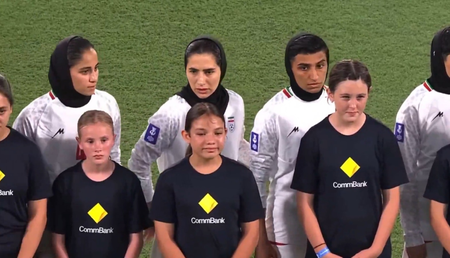 Iranian women’s soccer team refuse to sing national anthem in AFC Asian Cup opener