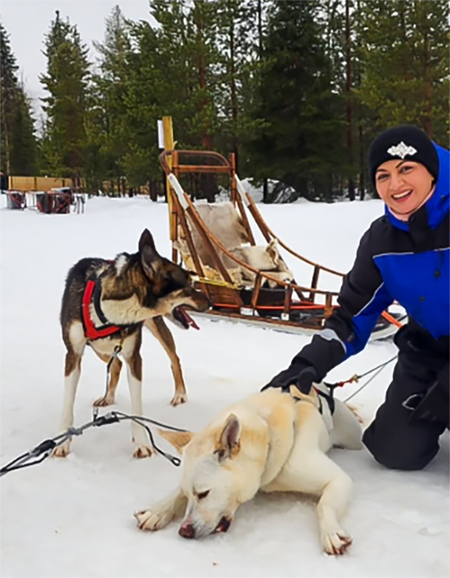 Bhagyashree enjoys wolf-driven sleigh ride during romantic Finland getaway with Himalay