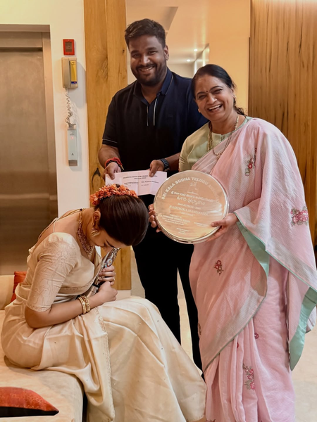 Rashmika Mandanna’s mother-in-law proudly flaunts her Telangana Gaddar Film Award