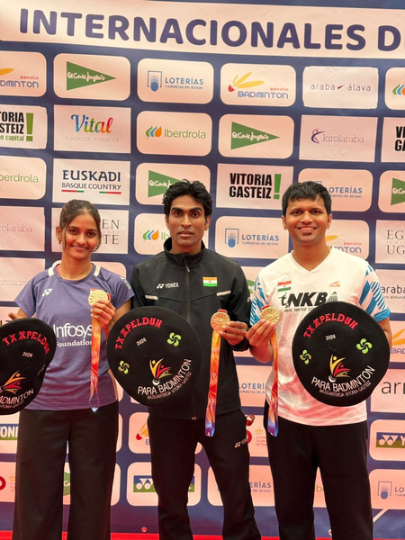 Pramod Bhagat shines with double gold and silver; Sukant Kadam clinches singles title and doubles silver at Spanish Para Badminton International 2026