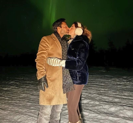 Newlyweds Nupur Sanon, Stebin Ben steal a kiss under the Northern Lights on honeymoon