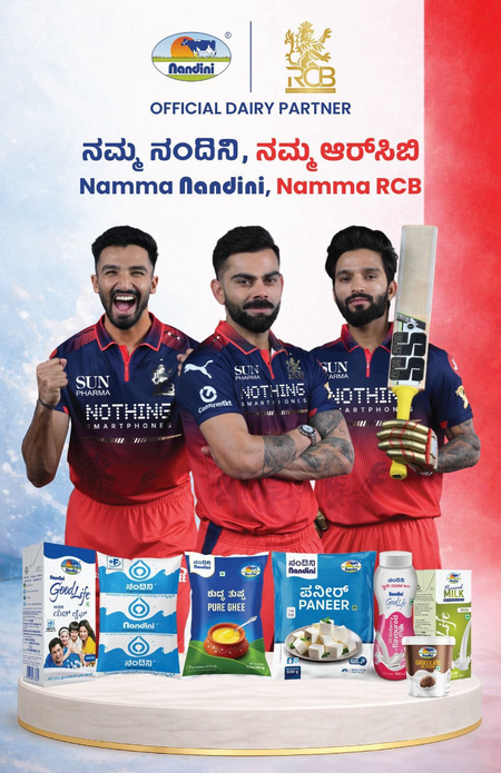 Nandini becomes RCB’s official dairy partner for IPL 2026