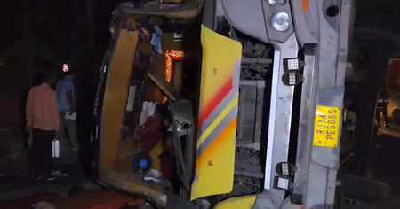 Two killed as bus carrying 25 overturns in Delhi’s Karol Bagh