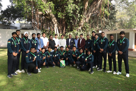 Sports Min Mandaviya felicitates Indian teams for Asian Lacrosse Games gold, pushes for LA28 qualification