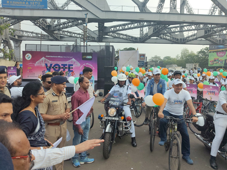 DEO Howrah steps up voter awareness drive in West Bengal via SVEEP cyclothon