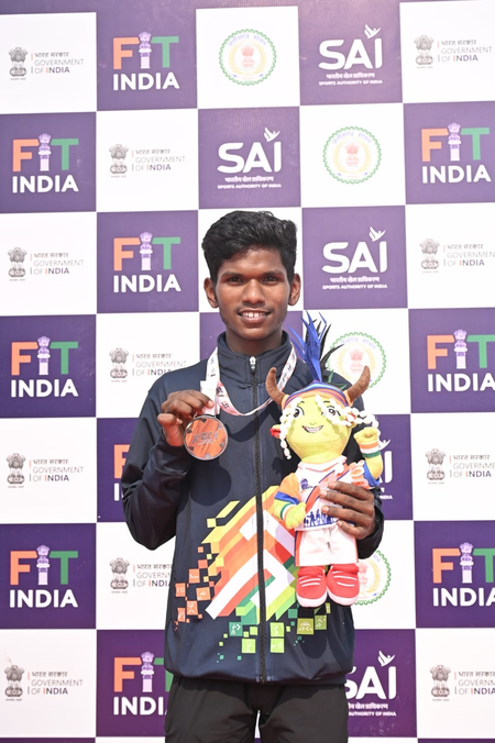 KITG 2026: How a self-taught Suraj Mashi bagged men’s 5000m silver with borrowed spikes