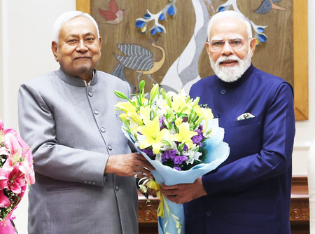 ‘Made indelible contribution to Bihar’s development’: PM Modi congratulates Nitish Kumar on RS oath