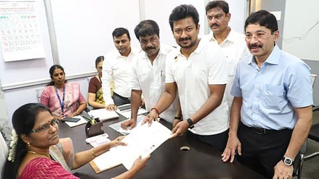 Udhayanidhi Stalin files nomination from Chepauk–Triplicane as DMK eyes stronghold retention