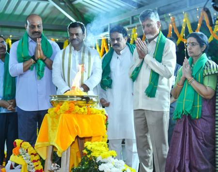 Andhra CM joins Amaravati farmers to celebrate passage of Bill by Parliament