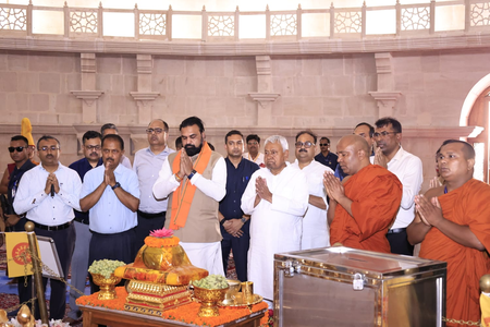 Nitish Kumar inaugurates Buddha Samyak Darshan Museum-cum-Memorial Stupa in Vaishali