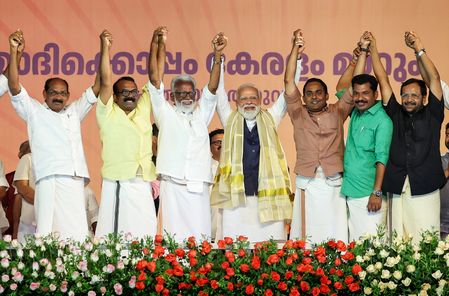 PM Modi calls LDF and UDF ‘same’, seeks mandate for new Kerala model