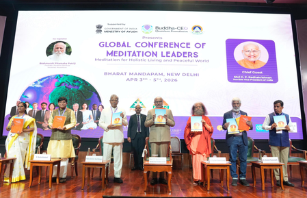 Meditation can help find solutions to global challenges: V-P Radhakrishnan