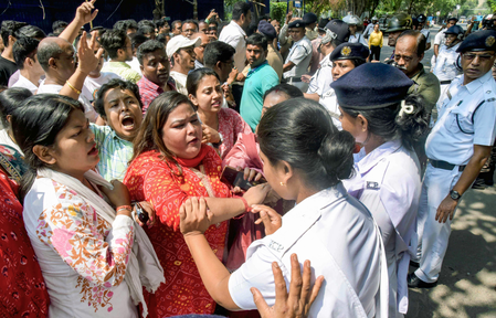TMC-linked woman BLO booked over protest outside CEO office in Kolkata