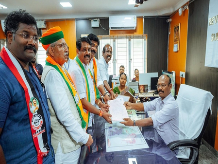 BJP leaders file nominations across Tamil Nadu on final day
