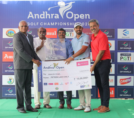 Golf: Khalin Joshi ends title drought with Andhra Open win